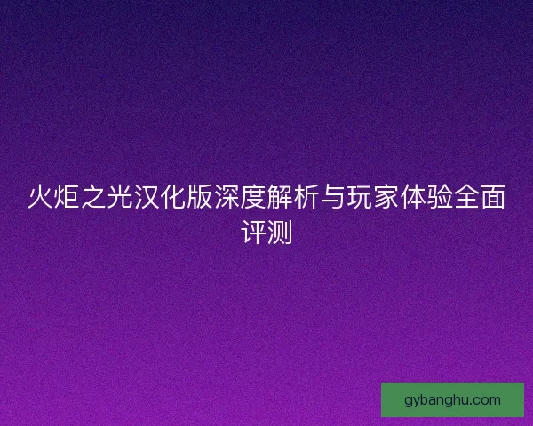 火炬之光汉化版深度解析与玩家体验全面评测